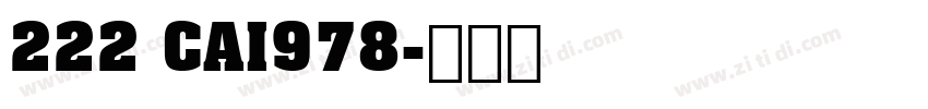 222 CAI978字体转换